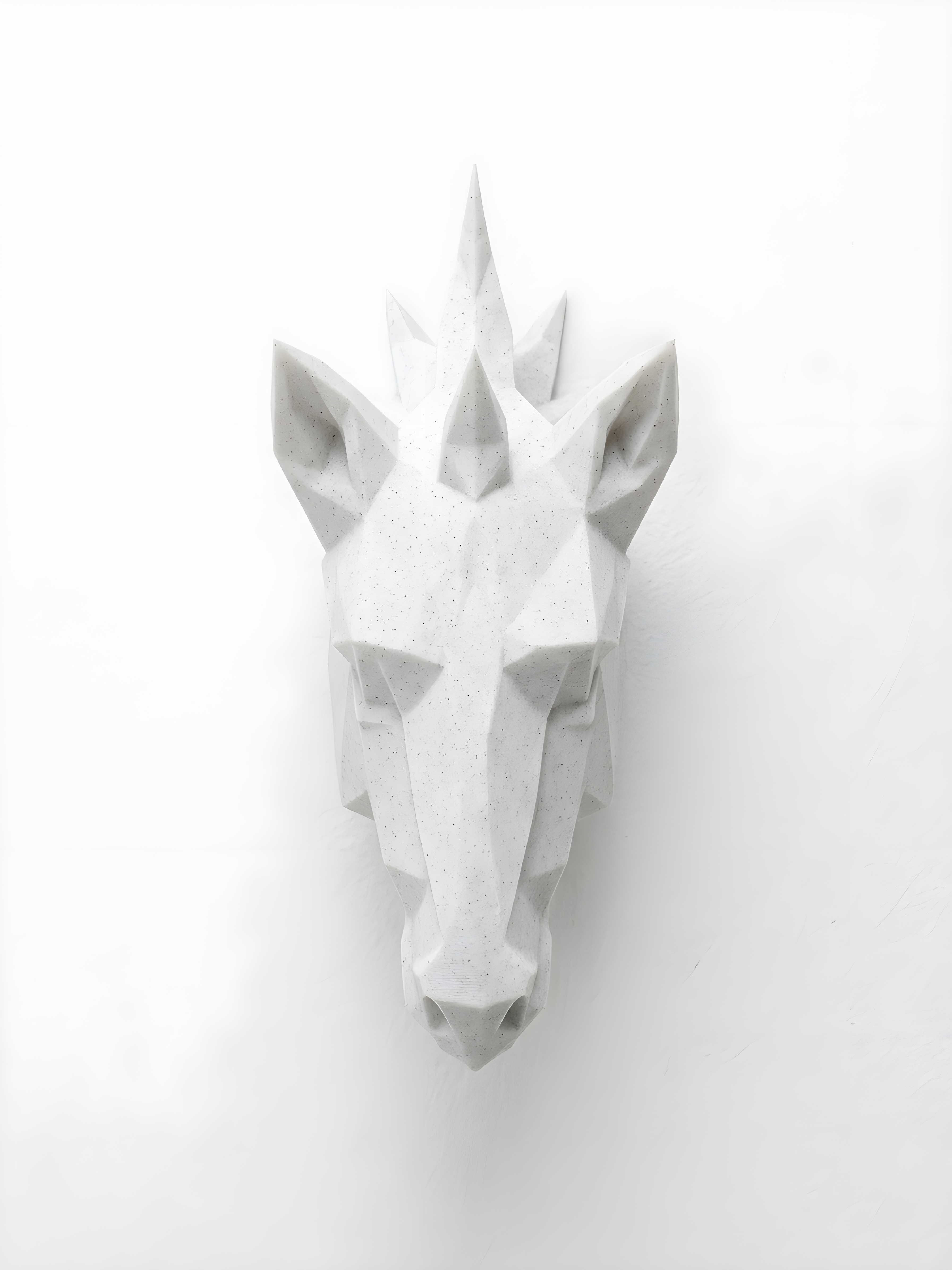 Premium Marble Poly Horse Head Wall Art