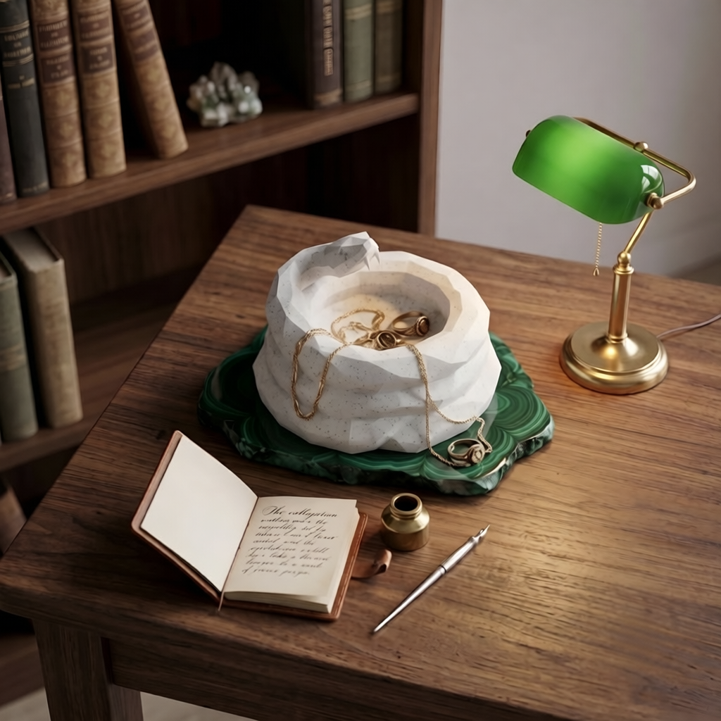 Premium Marble Poly Snake Tray & Decor view 2